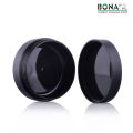 100g Black Plastic Cosmetic Jar with Straight Edge